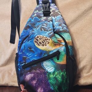 Colorful Sea Turtle Sling Bag